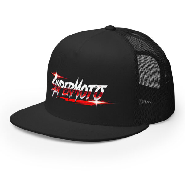 Supermoto Red Star Black Trucker Cap - Image 2